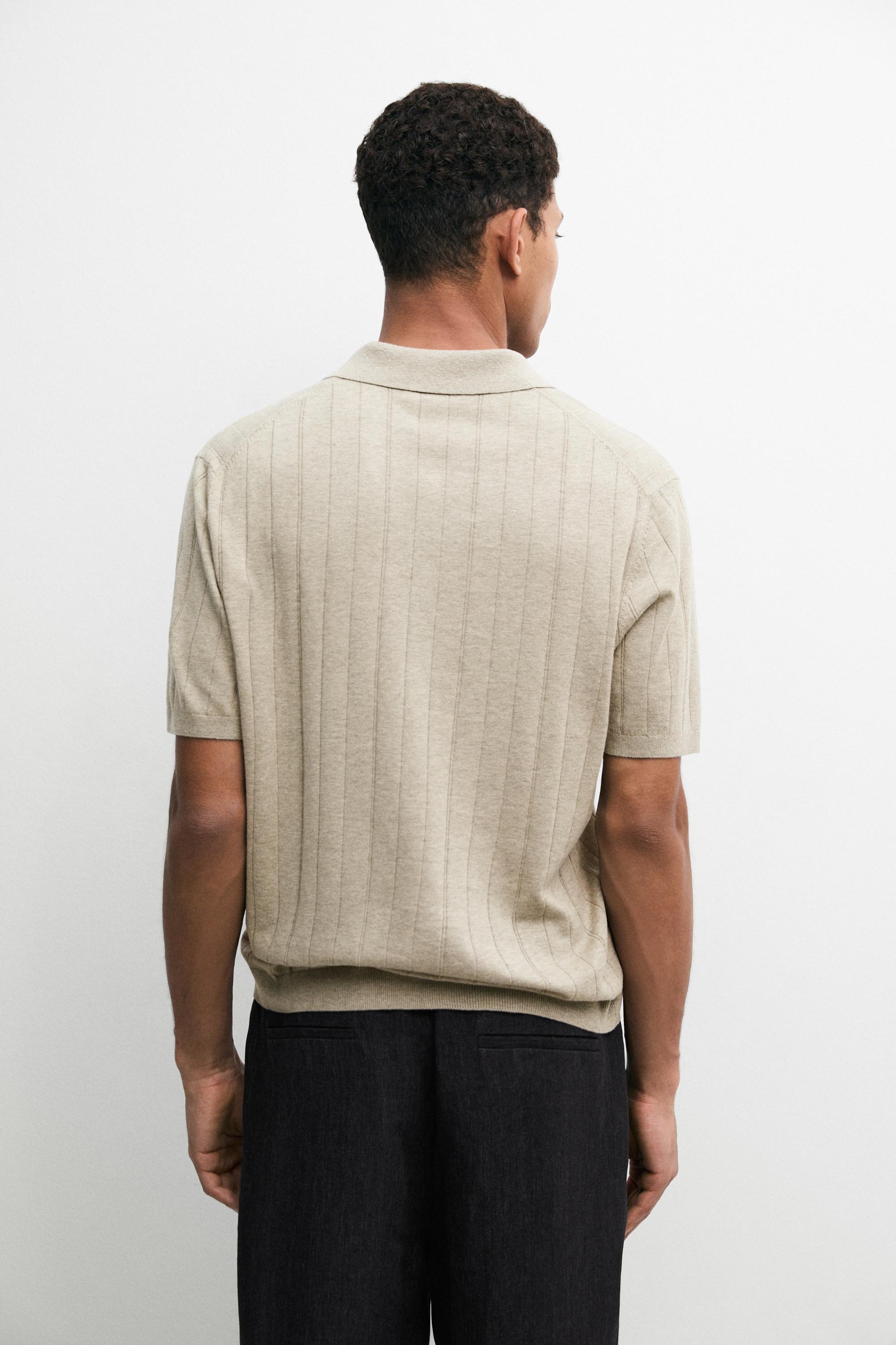 Polo à manches courtes en maille avec coton